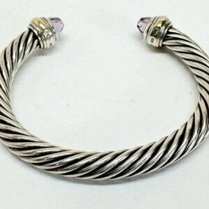David Yurman 7mm Amethyst Cable Classic Cuff